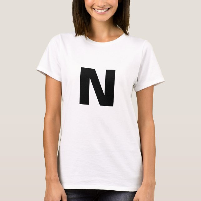 Camiseta Elegant Personalized Monogram - Stylish Gift Tee (Anverso)