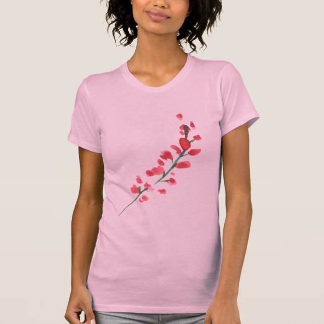 Camiseta Elegant Pink Cherry Blossom Branch T-Shirt – Japan (Anverso)