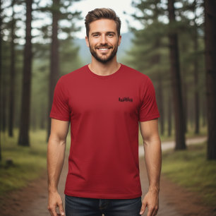 Camiseta Elegant red T-shirt, T-shirt with pine trees