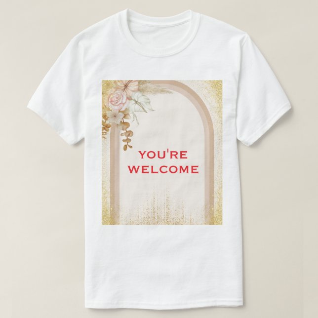 Camiseta Elegant Terracotta Flower Graphic Tee (Diseño del anverso)