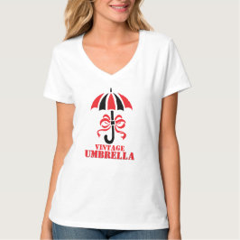 Camiseta Elegant Vintage Umbrella with Ribbon Bow Design