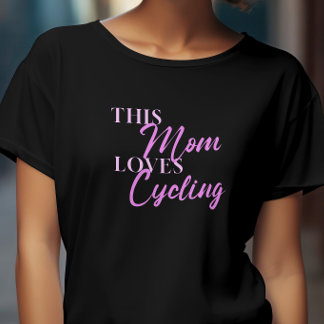 Camiseta Elegante A esta madre le encanta ir en bicicleta a