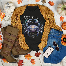 Camiseta Elegante acuarela Cáncer Personalizado Zodiaco