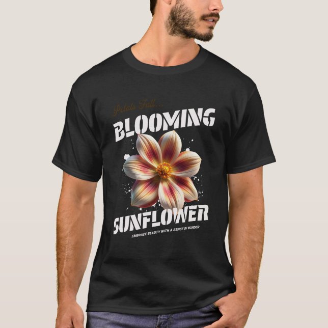 Camiseta Elegante acuarela Flor Art - Hermosa Mano-Pai (Anverso)