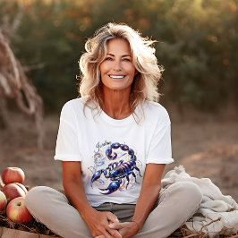 Camiseta Elegante acuarela Scorpio Zodiac Personalizado