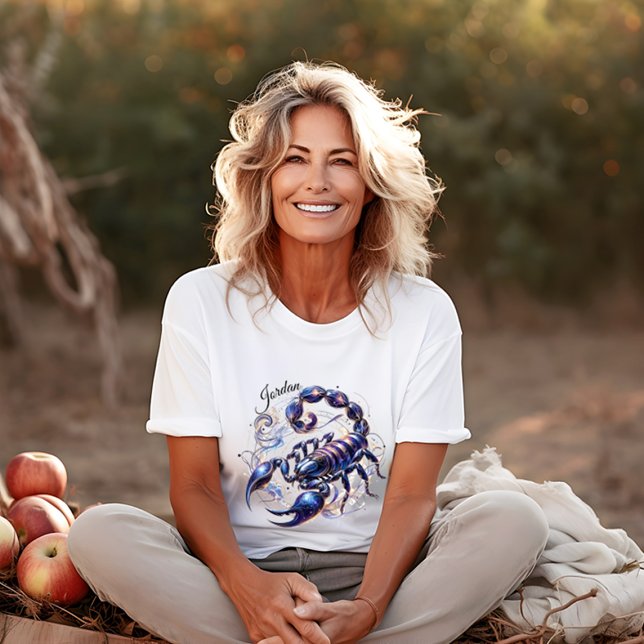 Camiseta Elegante acuarela Scorpio Zodiac Personalizado (Subido por el creador)