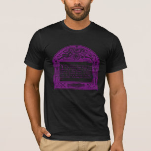Camiseta Elegante Anuncio de Funeral Inglés del C18