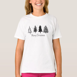 Camiseta Elegante árbol de Navidad Minimalista