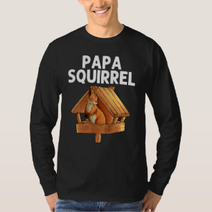 Camiseta Elegante ardilla para hombres padre chipmunk cuida