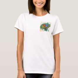Camiseta Elegante armonía floral japonesa
