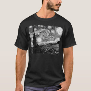 Camiseta Elegante Art Vintage Noche Starry Van Gogh Classic