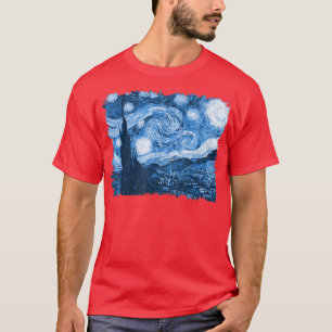 Camiseta Elegante Art Vintage Noche Starry Van Gogh Classic