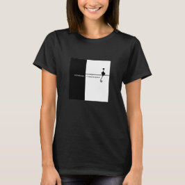Camiseta Elegante arte de Ilustracion de gato negro
