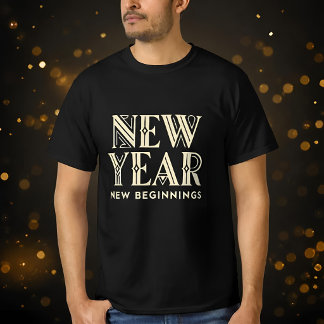 Camiseta Elegante Arte Deco Año Nuevo Nuevos Comienzos Dora