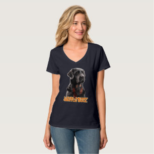 Camiseta Elegante arte Mascota realista de perro negro
