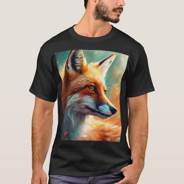 Camiseta Elegante aurio Comfortable Fasion (zorro rojo) (Anverso)
