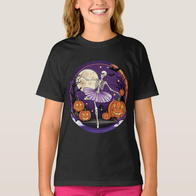 Camiseta Elegante bailarín de ballet de Halloween (Anverso)