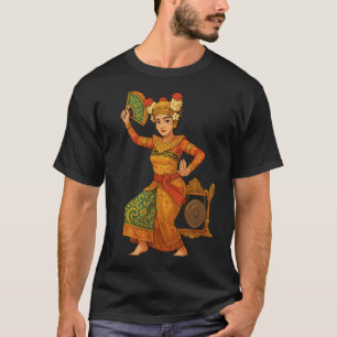 Camiseta Elegante bailarina de Bali - Uso de patrimonio ind