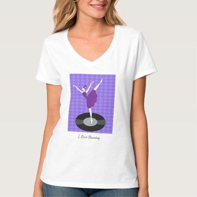 Camiseta Elegante Ballerina Dance T-Shirt - Me encanta el b (Anverso)