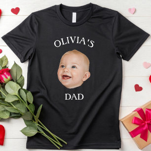 Camiseta Elegante bebé cara de niño foto personalizada papá