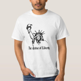Camiseta Elegante blanco La estatua de la Libertad