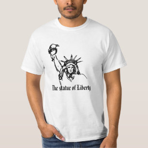 Camiseta Elegante blanco La estatua de la Libertad