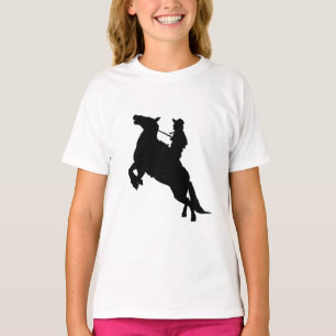 Camiseta Elegante caballo montando vaquero occidental