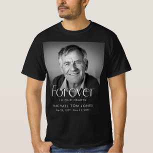 Camiseta Elegante Celebración de la Vida Foto Funeral