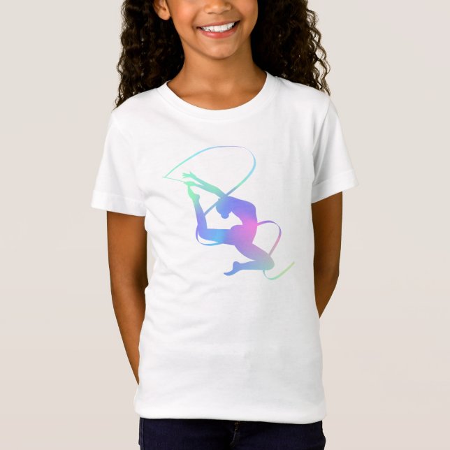 Camiseta Elegante Cinta Rítmica Gimnasia Motif Artístico (Anverso)