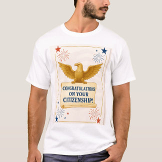 Camiseta Elegante ciudadanía estadounidense felicita a cami
