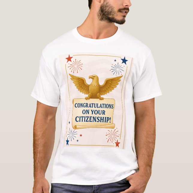 Camiseta Elegante ciudadanía estadounidense felicita a cami (Anverso)