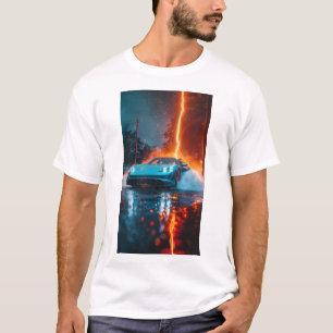 Camiseta "Elegante coche azul claro Porsche Taycan 4S 2021