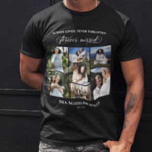 Camiseta Elegante Collage de fotos conmemorativo perdido po