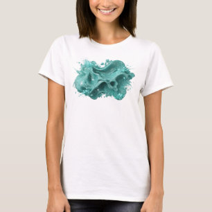 Camiseta elegante con declaración de arte abstract