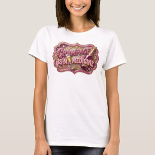 Camiseta elegante con el lema CHAMPAGNE ES MI MEDI