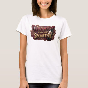 Camiseta elegante con la frase 'EL VINO ME HACE MÁ