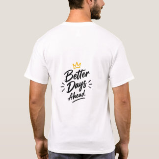 Camiseta elegante con monograma floral S y cita