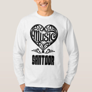 Camiseta Elegante Corazón Desplazado para Amantes de Santoo