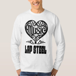 Camiseta Elegante corazón desplazado para los amantes de la