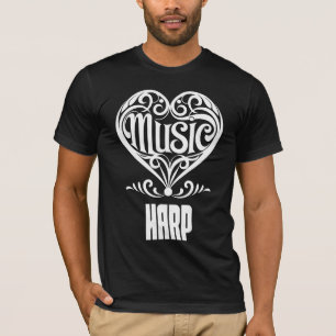 Camiseta Elegante corazón desplazado para los amantes del H