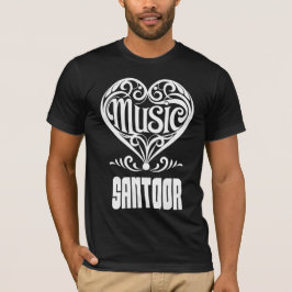 Camiseta Elegante corazón desplazado para los amantes del s