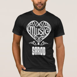 Camiseta Elegante corazón desplazado para los amantes del S