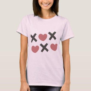 Camiseta Elegante Corazones Rojos dibujados a mano Diseño ❤