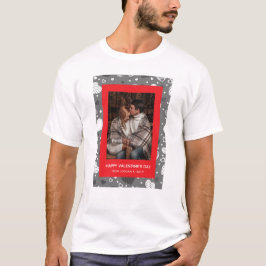 Camiseta Elegante Corazones Rojos Feliz Día de San Valentín