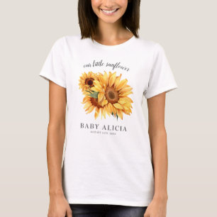 Camiseta Elegante Country Sunflower Baby Shower