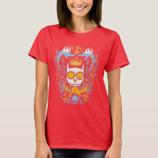 Camiseta elegante cráneo de gatito