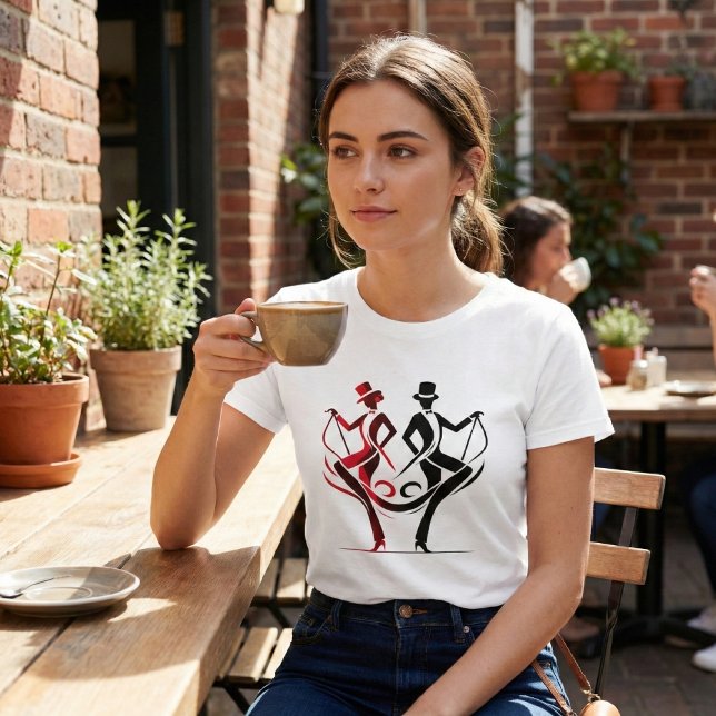 Camiseta Elegante Dance Duo T-Shirt (Subido por el creador)