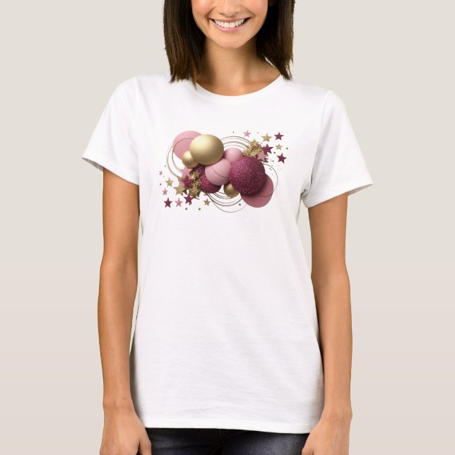 Camiseta elegante de arte abstracto rojo STATEMENT (Anverso)