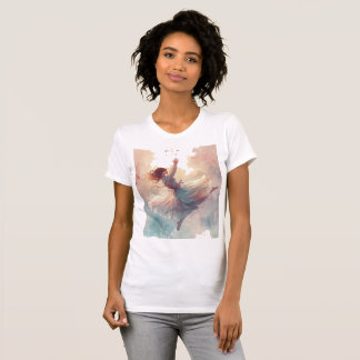 Camiseta elegante de bailarina de acuarela – Et fe