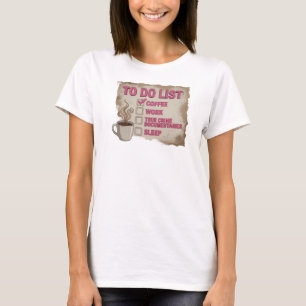 Camiseta elegante de COFFEE WORK TRUE CRIME dorado